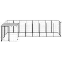 Dog Kennel Black 6.05 m² Steel Kings Warehouse 