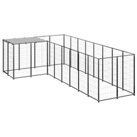 Dog Kennel Black 6.05 m² Steel Kings Warehouse 
