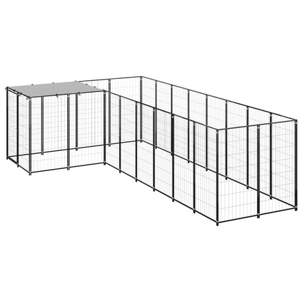 Dog Kennel Black 6.05 m² Steel Kings Warehouse 