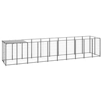 Dog Kennel Black 6.05 m² Steel Kings Warehouse 