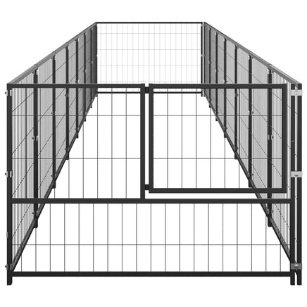 Dog Kennel Black 7 m² Steel Kings Warehouse 