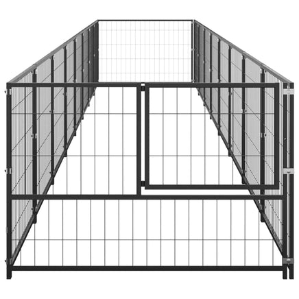 Dog Kennel Black 8 m² Steel Kings Warehouse 