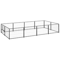 Dog Kennel Black 8 m² Steel Kings Warehouse 