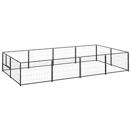 Dog Kennel Black 8 m² Steel Kings Warehouse 