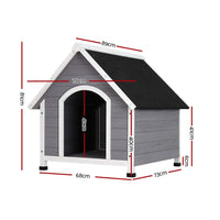 Dog Kennel House Wooden Outdoor Indoor Puppy Pet House Weatherproof Large Kings Warehouse 