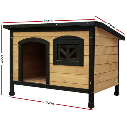 Dog Kennel Kennels Outdoor Wooden Pet House Cabin Puppy Large L Outside dog supplies Kings Warehouse 