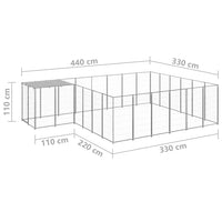 Dog Kennel Silver 12.1 m² Steel Kings Warehouse 