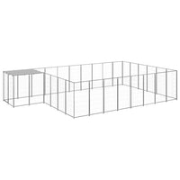 Dog Kennel Silver 15.73 m² Steel Kings Warehouse 