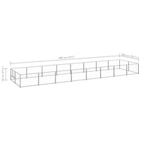 Dog Kennel Silver 16 m² Steel Kings Warehouse 