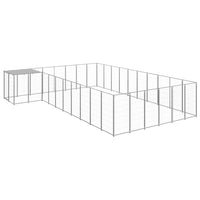 Dog Kennel Silver 19.36 m² Steel Kings Warehouse 