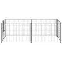Dog Kennel Silver 200x100x70 cm Steel Kings Warehouse 