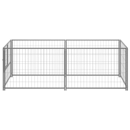 Dog Kennel Silver 200x100x70 cm Steel Kings Warehouse 