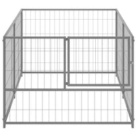 Dog Kennel Silver 200x100x70 cm Steel Kings Warehouse 