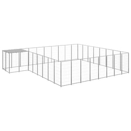 Dog Kennel Silver 20.57 m² Steel Kings Warehouse 