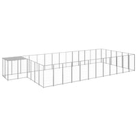 Dog Kennel Silver 22.99 m² Steel Kings Warehouse 