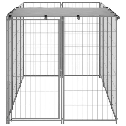 Dog Kennel Silver 2.42 m² Steel Kings Warehouse 