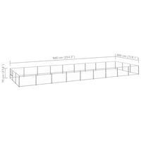 Dog Kennel Silver 27 m² Steel Kings Warehouse 