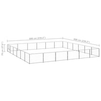 Dog Kennel Silver 36 m² Steel Kings Warehouse 