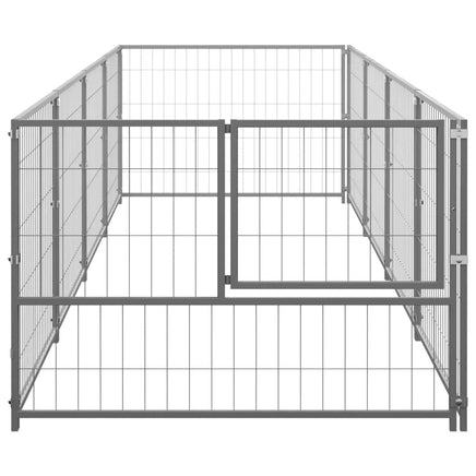 Dog Kennel Silver 4 m² Steel Kings Warehouse 
