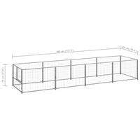 Dog Kennel Silver 4 m² Steel Kings Warehouse 