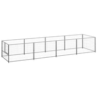 Dog Kennel Silver 4 m² Steel Kings Warehouse 