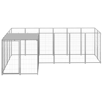Dog Kennel Silver 4.84 m² Steel Kings Warehouse 