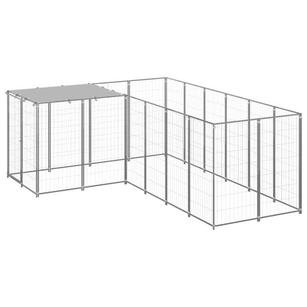 Dog Kennel Silver 4.84 m² Steel Kings Warehouse 