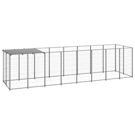 Dog Kennel Silver 4.84 m² Steel Kings Warehouse 