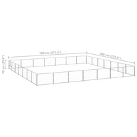 Dog Kennel Silver 49 m² Steel Kings Warehouse 