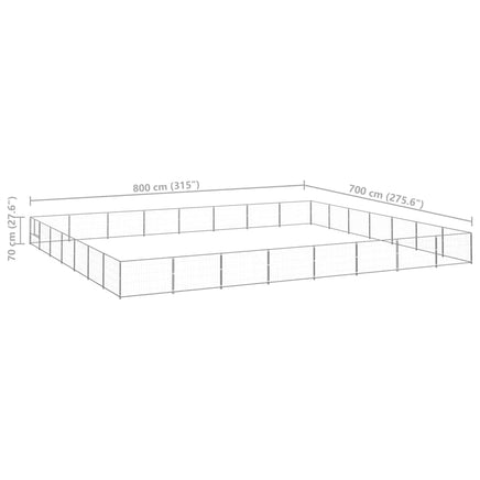 Dog Kennel Silver 56 m² Steel Kings Warehouse 