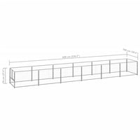 Dog Kennel Silver 6 m² Steel Kings Warehouse 