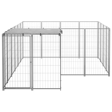 Dog Kennel Silver 6.05 m² Steel Kings Warehouse 