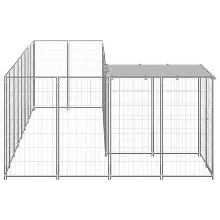 Dog Kennel Silver 6.05 m² Steel Kings Warehouse 