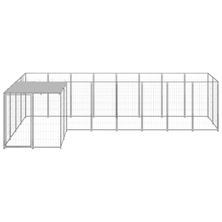 Dog Kennel Silver 6.05 m² Steel Kings Warehouse 