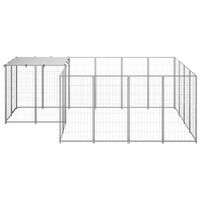 Dog Kennel Silver 6.05 m² Steel Kings Warehouse 