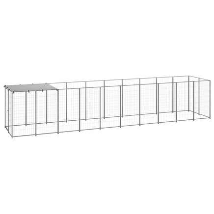 Dog Kennel Silver 6.05 m² Steel Kings Warehouse 