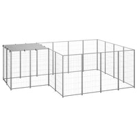 Dog Kennel Silver 6.05 m² Steel Kings Warehouse 