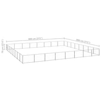Dog Kennel Silver 64 m² Steel Kings Warehouse 