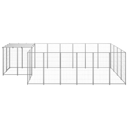 Dog Kennel Silver 8.47 m² Steel Kings Warehouse 