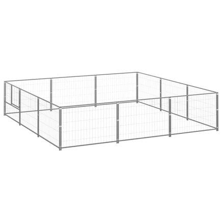 Dog Kennel Silver 9 m² Steel Kings Warehouse 