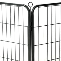 Dog Playpen 16 Panels Steel 60x80 cm Black Kings Warehouse 