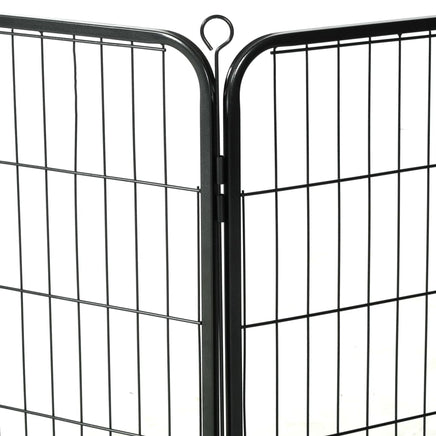 Dog Playpen 16 Panels Steel 60x80 cm Black Kings Warehouse 