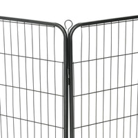 Dog Playpen 8 Panels Steel 80x100 cm Black Kings Warehouse 