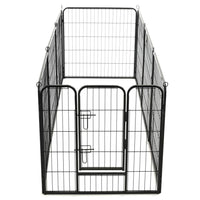 Dog Playpen 8 Panels Steel 80x80 cm Black Kings Warehouse 