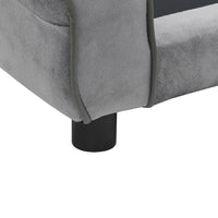 Dog Sofa Grey 72x45x30 cm Plush Kings Warehouse 