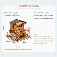 Dollhouse Miniature with Furniture Kit Plus Dust Proof and Music Movement - Asia (1:24 Scale Creative Room Idea) Kings Warehouse 