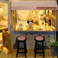 Dollhouse Miniature with Furniture Kit Plus Dust Proof and Music Movement - Cat Coffee (Valentine's Day Gift Idea) Kings Warehouse 