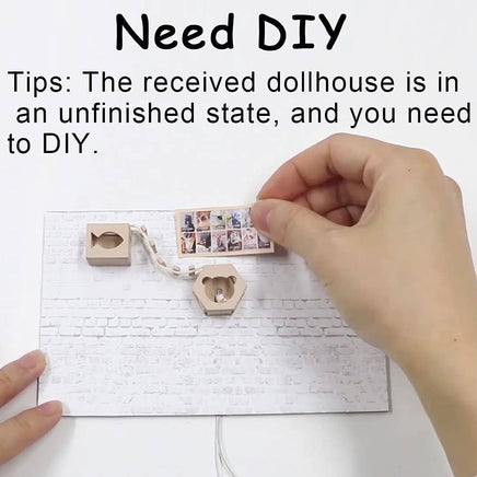 Dollhouse Miniature with Furniture Kit Plus Dust Proof and Music Movement - Cat Coffee (Valentine's Day Gift Idea) Kings Warehouse 