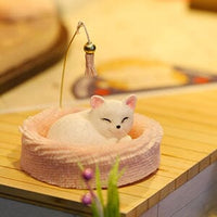 Dollhouse Miniature with Furniture Kit Plus Dust Proof and Music Movement - Cat Coffee (Valentine's Day Gift Idea) Kings Warehouse 