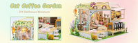 Dollhouse Miniature with Furniture Kit Plus Dust Proof and Music Movement - Cat Coffee (Valentine's Day Gift Idea) Kings Warehouse 